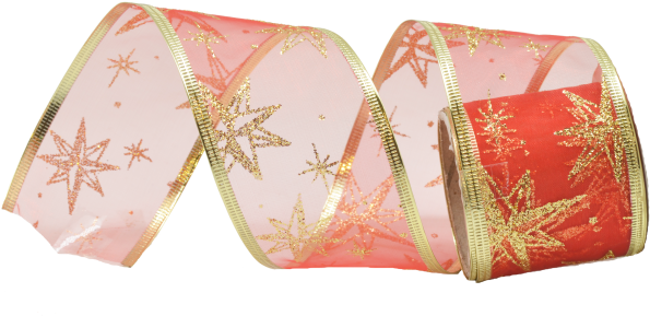 Cinta Alambrada Rojo Escarchada Con Estrellas - Coin Purse (600x338), Png Download