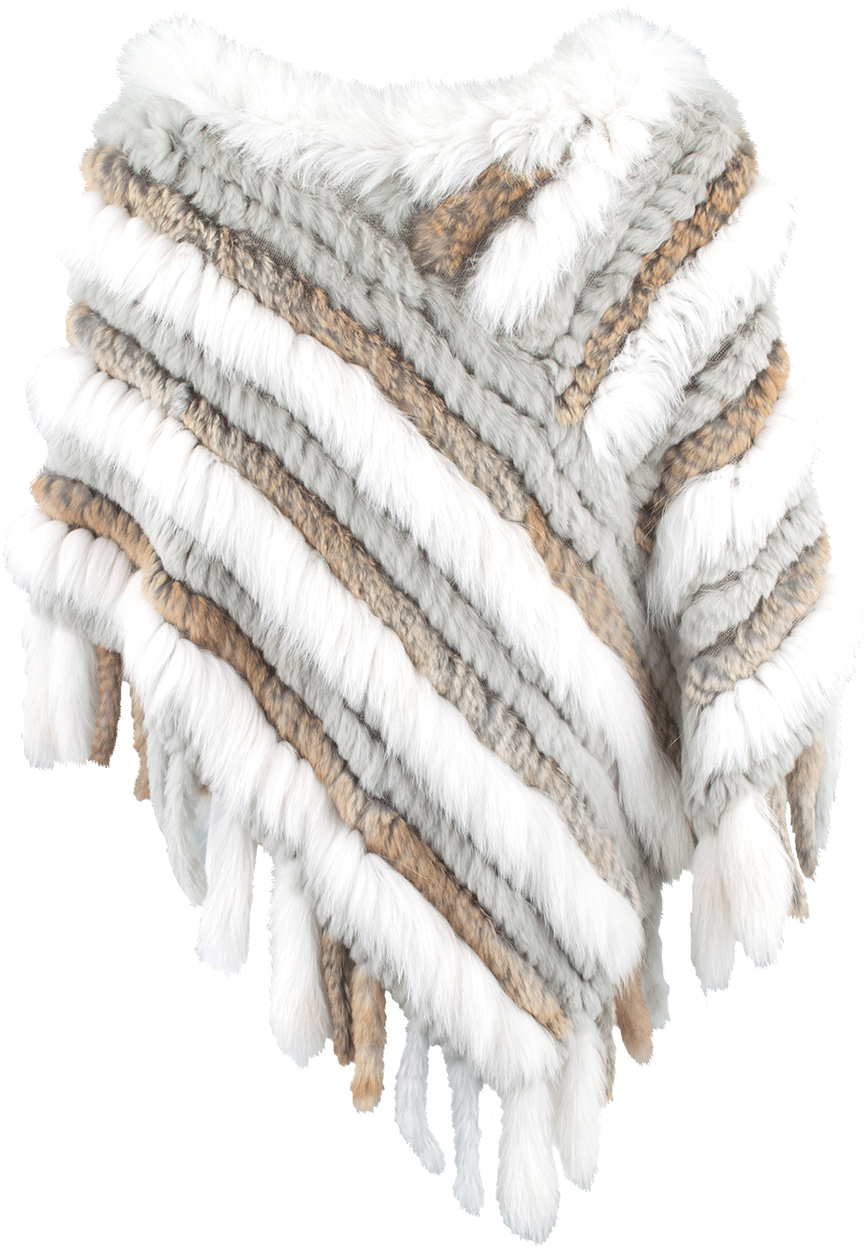 Metric Rabbit Fox Fur Poncho - Fur (870x1280), Png Download