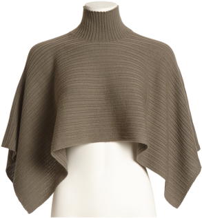 Rib Micro Poncho - Miniskirt (509x677), Png Download