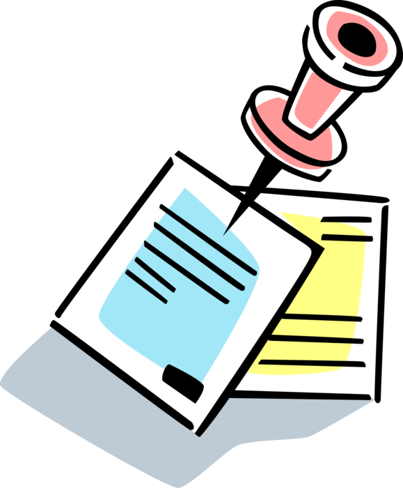 Vector Illustration Of Message Bulletin Board Or Noticeboard - Bulletin Board (579x700), Png Download