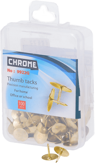 Chrome - Chrome 9922 - Thumb Tacks (set Of 10 Boxes) (832x832), Png Download