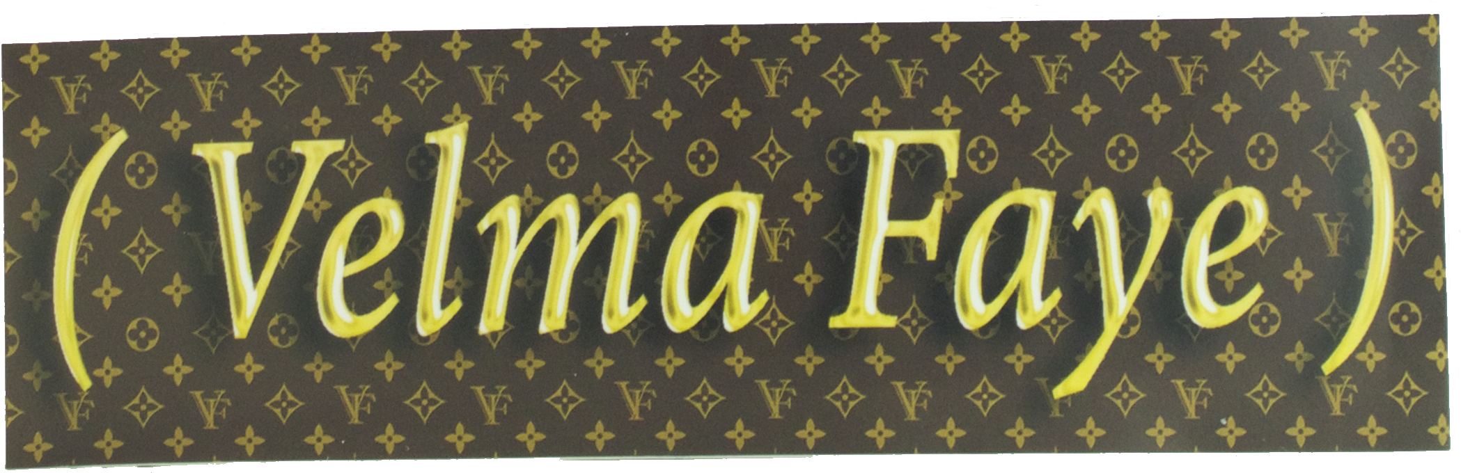 Image Of Velma Faye Box Logo Sticker - Calligraphy (2454x1632), Png Download