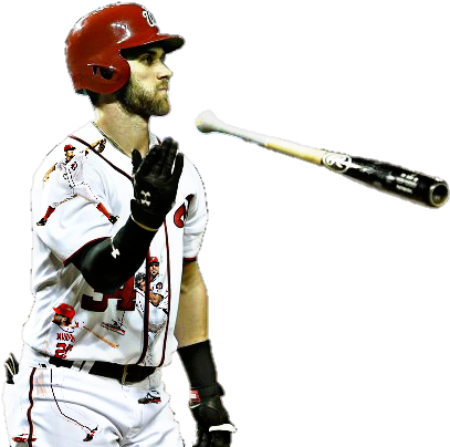 Bryceharper Stephenstrasburg Maxscherzer Danielmurphy - Baseball Player (434x410), Png Download