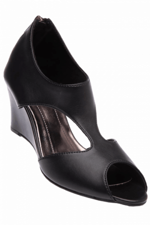 Lemon & Pepper Womens Zipper Closure Wedge Sandal - Lemon & Pepper Women Platform & Wedges(6 ,black) (300x450), Png Download