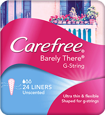 Carefree® Barely There® G-string Liners - Carefree G String Liners (382x440), Png Download