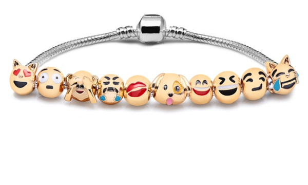 Emoji Charm Bracelet - Emoji Bracelet (600x360), Png Download