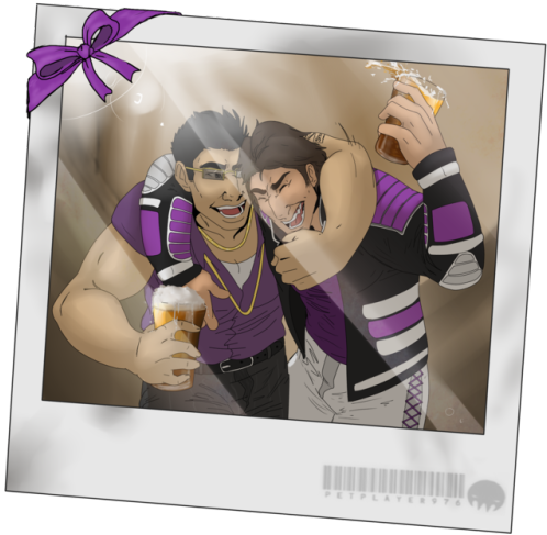 Saints Row Holiday Cards- Drunken Memories Requested - Illustration (500x497), Png Download