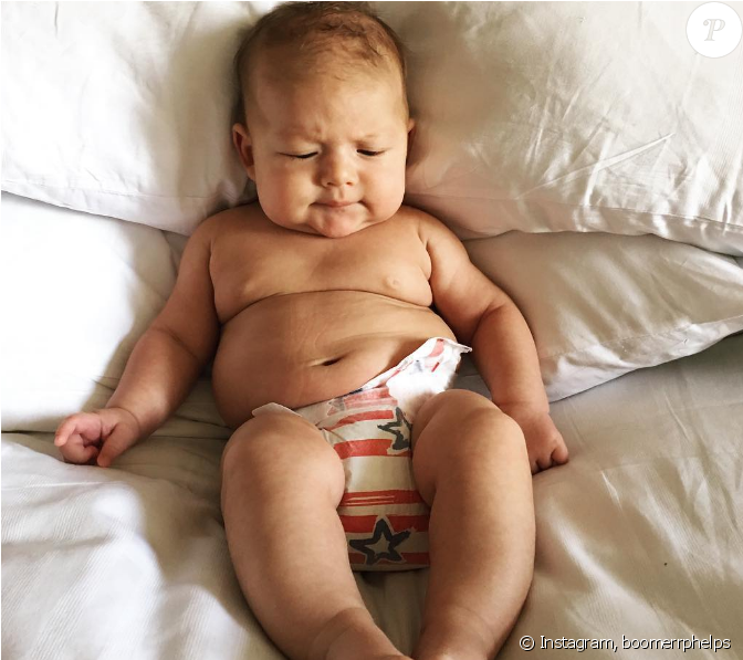 Filho De Michael Phelps, Boomer, Já É Popular Na Internet - Michael Phelps E Seu Filho (950x596), Png Download