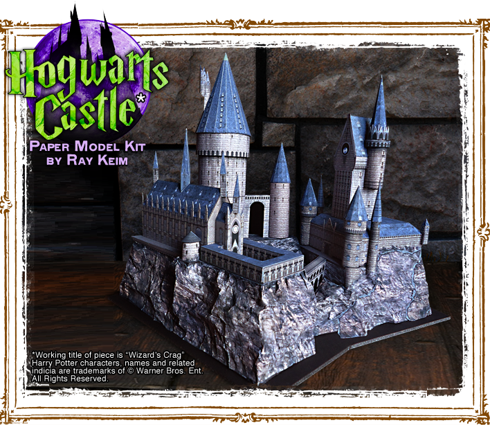Harry Potter Hogwarts Paper Model (708x614), Png Download