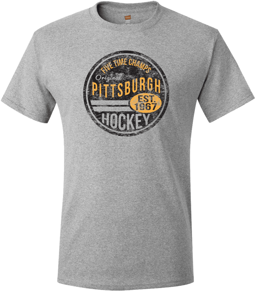 Fan Apparel Penguins 5 Time Champions Pittsburgh Hockey - Muscular Dystrophy Shirt (900x1125), Png Download