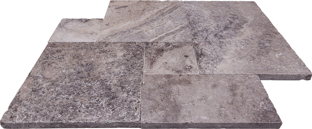 Nordic Silver Tumbled Paver Nost3vptu - Silver (1000x414), Png Download
