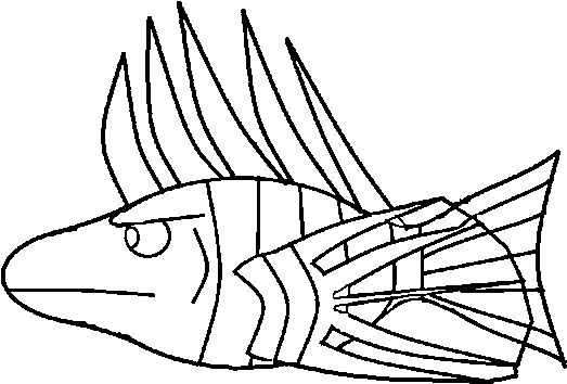 Free Coloring Pages Of Lionfish - Dibujos De Pez Leon (600x470), Png Download