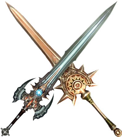 Views - Sun And Moon Sword (400x450), Png Download