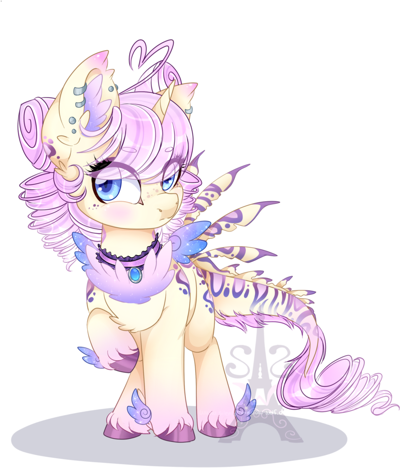 Silent Shadow Wolf, Female, Hybrid, Lionfish, Mare, - Cartoon (1024x1024), Png Download