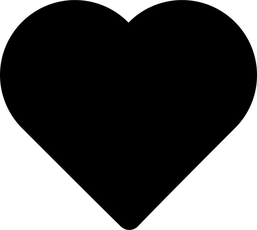 Valentines Black Heart - Black And White Cartoon Heart (980x876), Png Download
