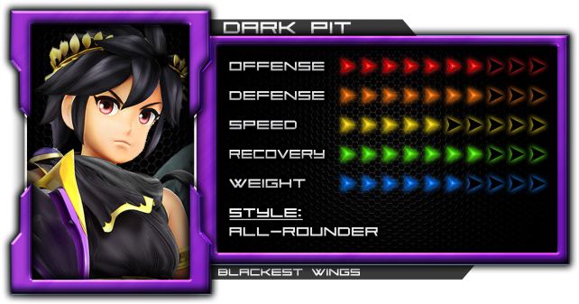 Dark Pit's Frame Data [1 - Nintendo Amiibo Dark Pit (wii U) (800x450), Png Download