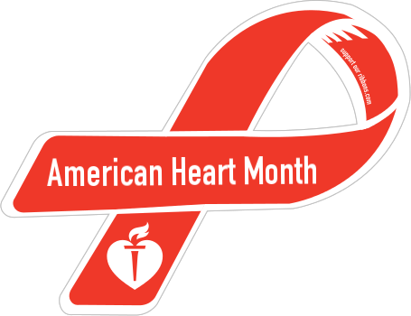 American Heart Association Clipart - American Heart Month 2017 (455x350), Png Download