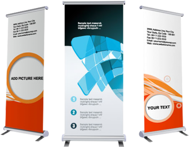 Retractable Banner With Display - Event Printing Banner (1100x500), Png Download