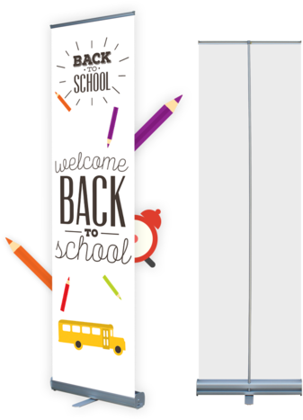 Econoroll Roll-up Banner Stand - Banner (368x475), Png Download