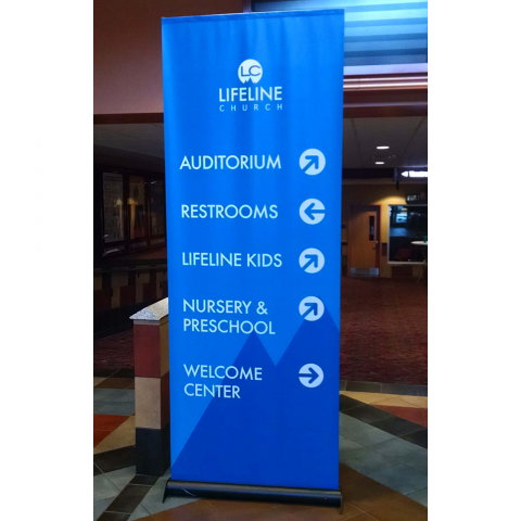 Retractable Banner Stand - Banner (480x480), Png Download