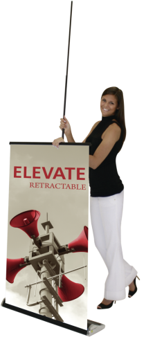 Elevate Retractable Banner Stand - Retractable Banner (500x500), Png Download