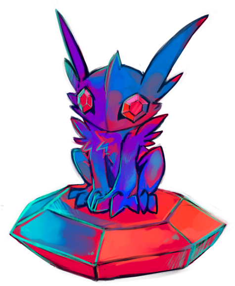 Mega Sableye I Can't Wait For The Remake - Mega Sableye Fanart (500x606), Png Download
