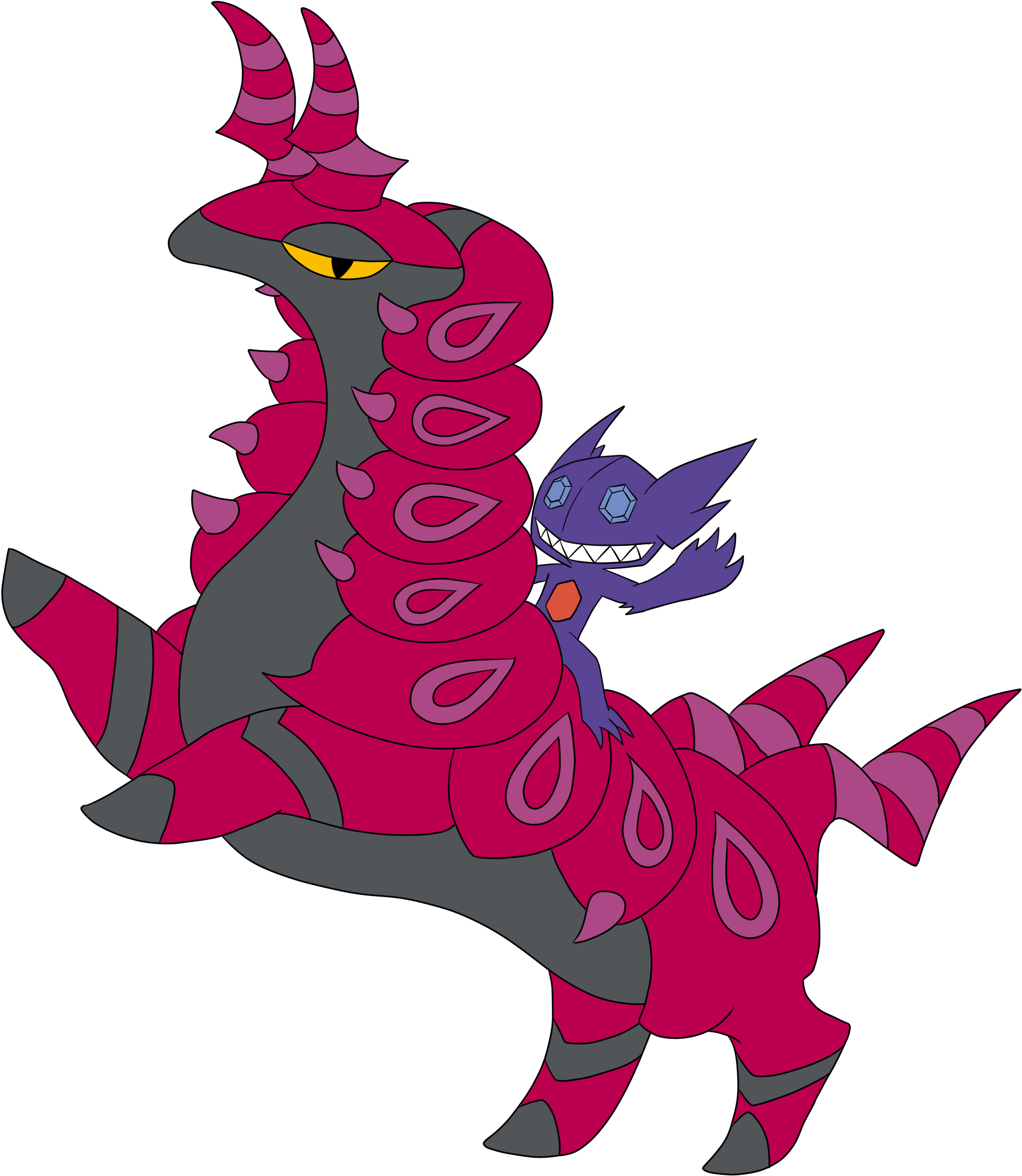 Scolipede & Sableye - Illustration (2900x2500), Png Download