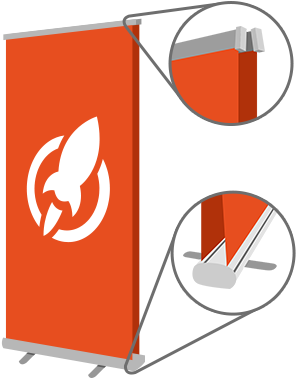 Dual Retractable Banner Stand - Graphic Design (656x448), Png Download