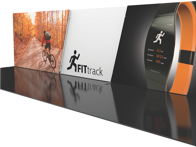 Fit Track Trade Show Banner - 30ft Formulate Designer Series Kit 02 Straight Backwall (800x616), Png Download