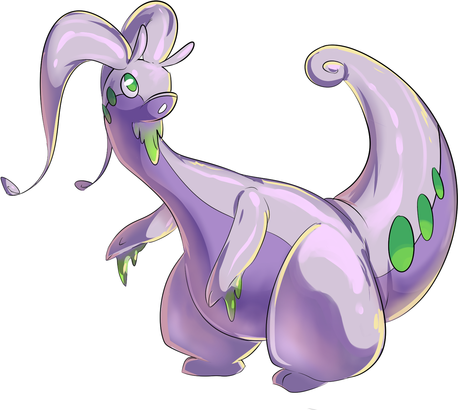 Goodra - Cartoon (1610x1500), Png Download