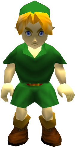 Size - - Young Link Ocarina Of Time (251x491), Png Download