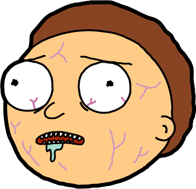 Pm-041 - Mortys Face (384x371), Png Download