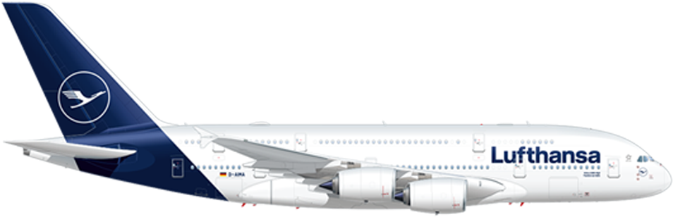 Flagship Of The Lufthansa Fleet - Lufthansa (980x340), Png Download