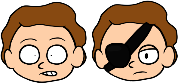 Morty And Evil Morty (620x480), Png Download
