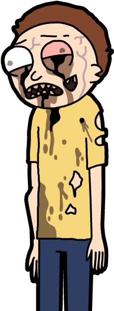 Infected Morty - Pocket Mortys Morty Infectado (300x650), Png Download