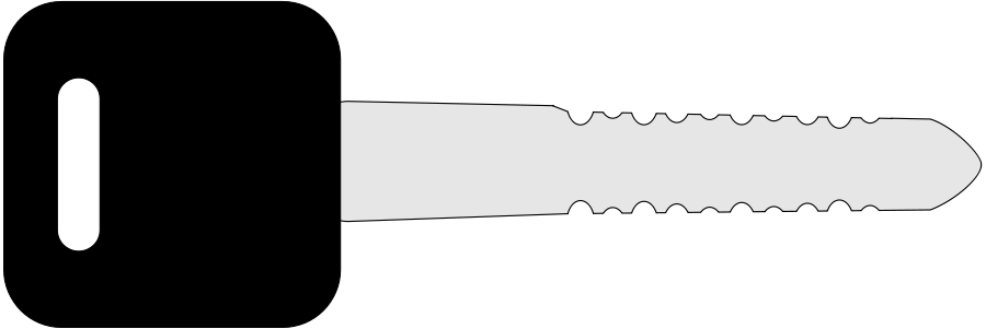 Key - Car Key Clip Art (900x301), Png Download