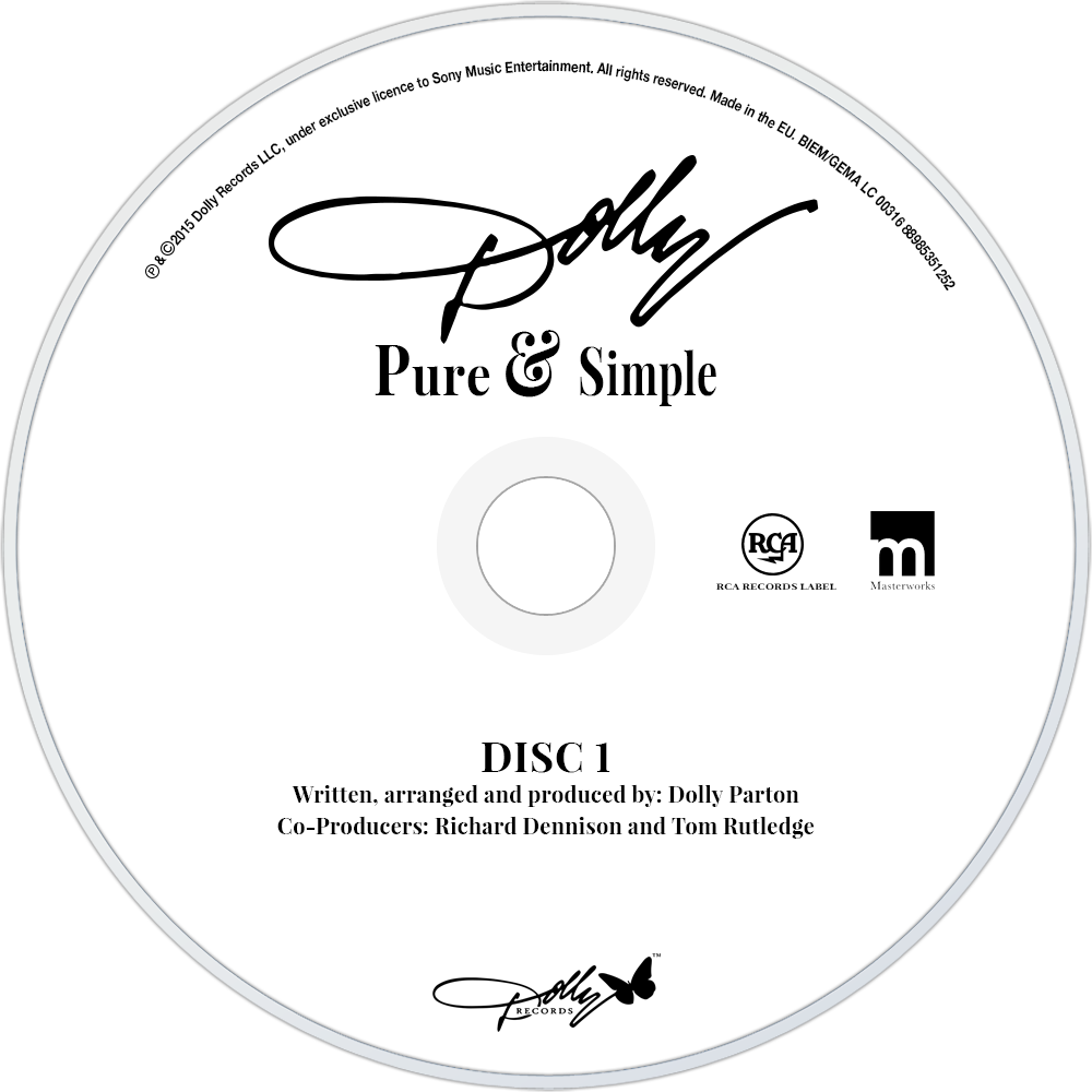 Dolly Parton Pure & Simple Cd Disc Image - Loleatta Holloway Stand Up Pangaea's Mix (1000x1000), Png Download