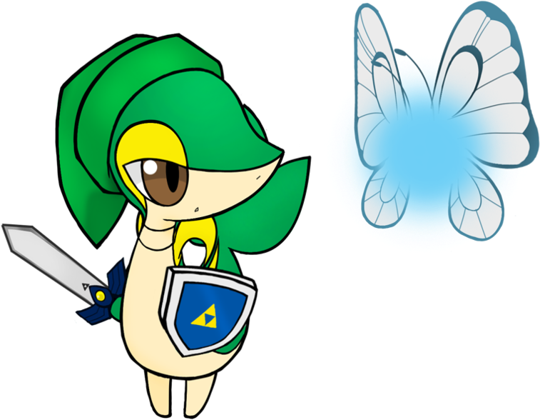 Snivy Part - The Legend Of Zelda (900x709), Png Download