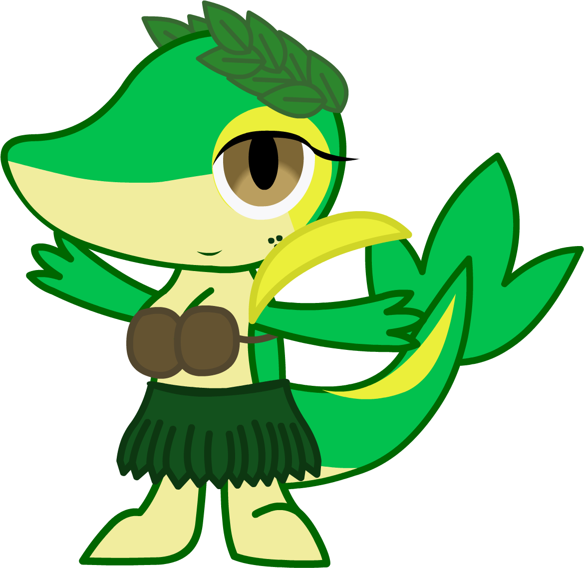 Duchess The Hula Snivy - Fur (1249x1168), Png Download