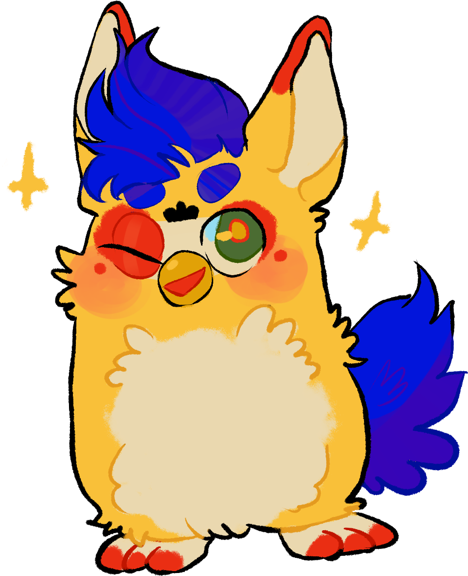 A Proper Drawing Of My Furbysona - Drawing (1145x1285), Png Download