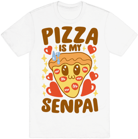 Pizza Is My Senpai Mens T-shirt - Mens Halloween T Shirt (484x484), Png Download