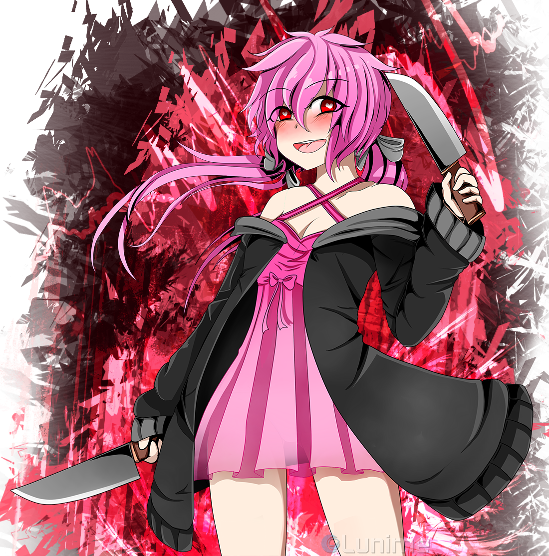 Click On The Photo To Start Tagging - Gacha World Yandere Kuku (1100x1114), Png Download