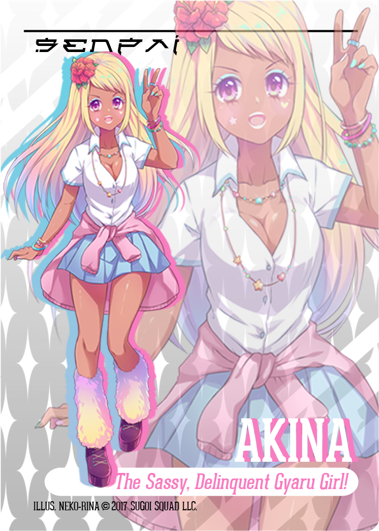 Senpai - Akina Neko-rina - Card Game (900x1200), Png Download