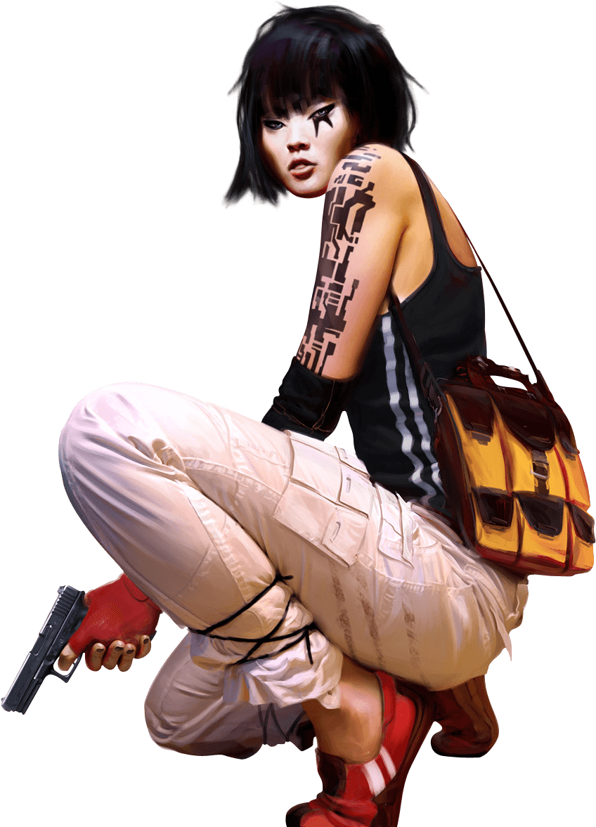 Mirrors Edge Gun - Faith Mirror's Edge Concept Art (1030x1200), Png Download