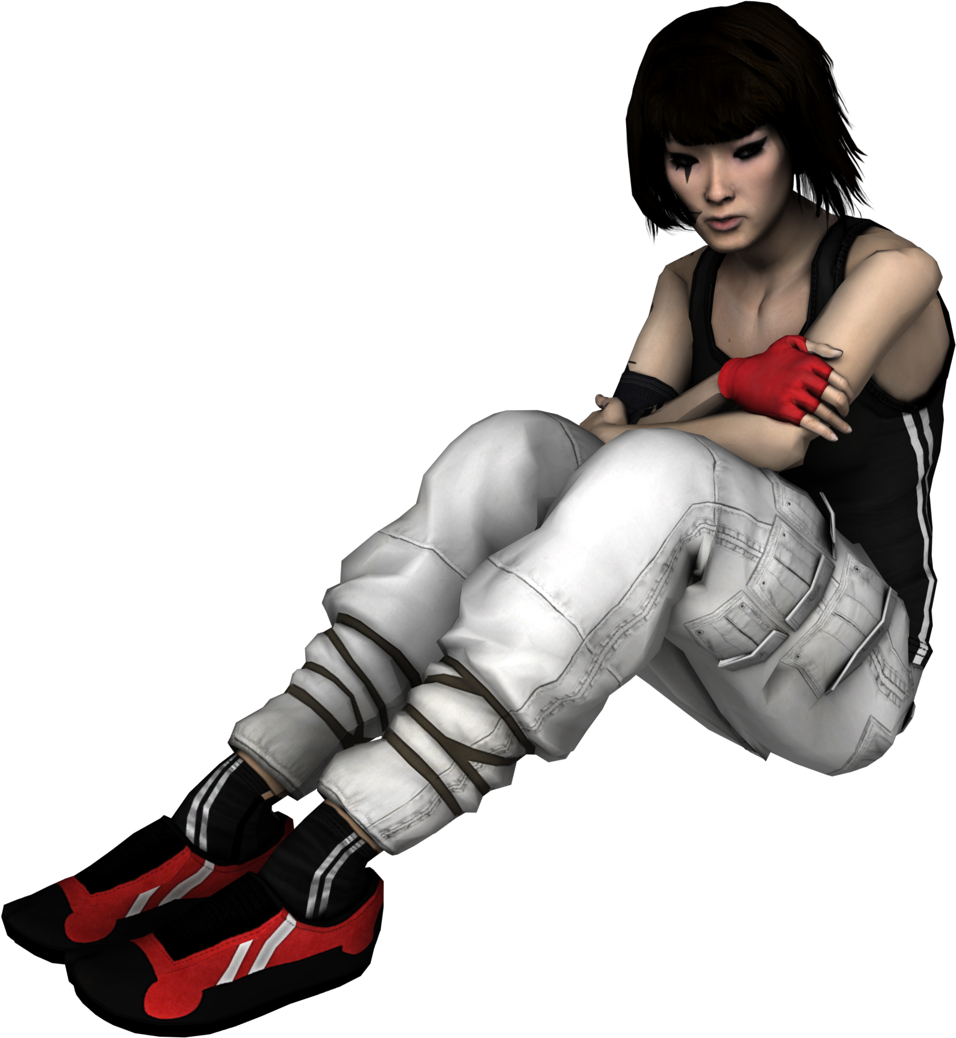 Faith Mirror's Edge - Faith Mirror's Edge Render (1932x2085), Png Download
