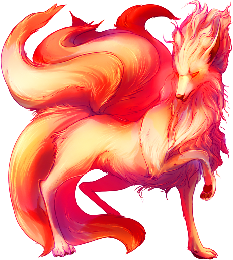 Shiny Mega Ninetales Pokédex (463x517), Png Download