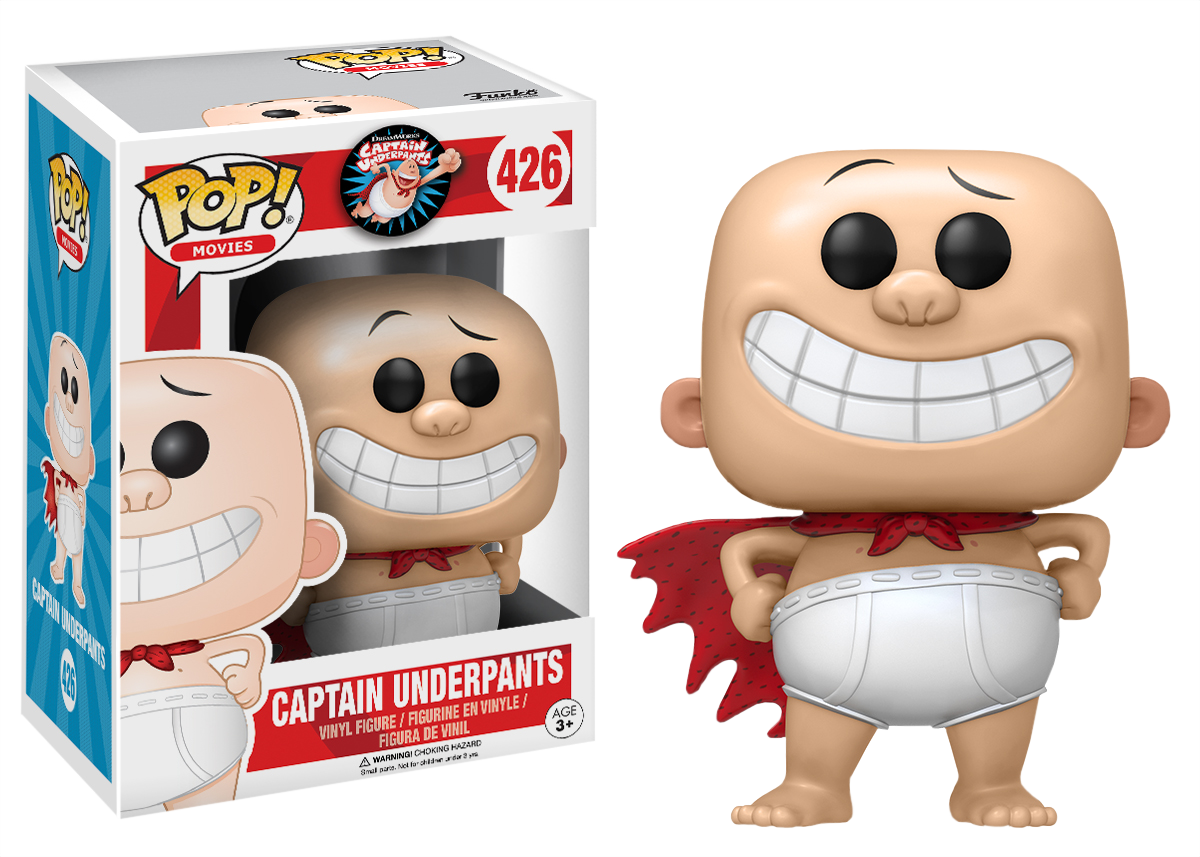 Captain Underpants Pop Vinyl Figure - Captain Underpants Pop Vinyl (1200x857), Png Download