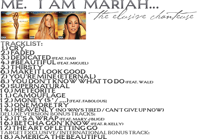 Mariah Carey - Me I Am Mariah The Elusive Chanteuse Deluxe (700x480), Png Download
