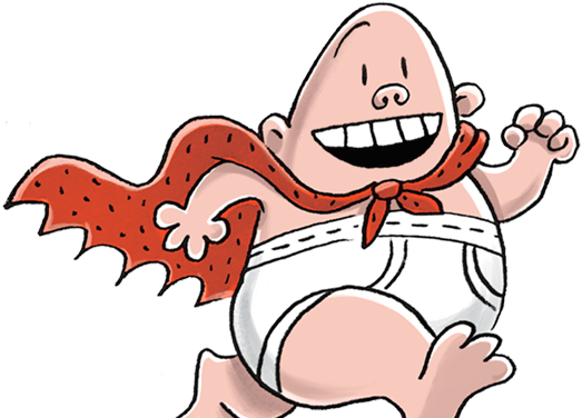 Captain Underpants Moving Gif (532x379), Png Download