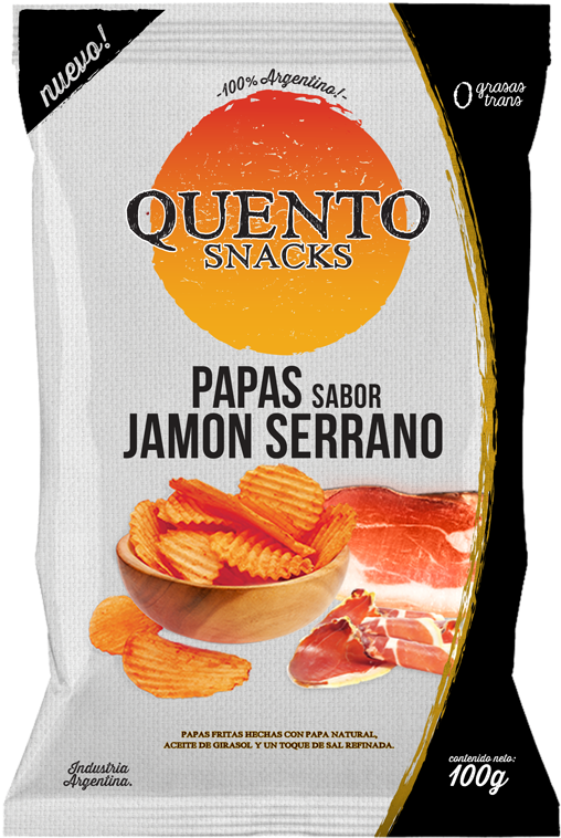 Papas Fritas Clásicas Papas Fritas Onduladas Papas - Quento Snacks (600x911), Png Download